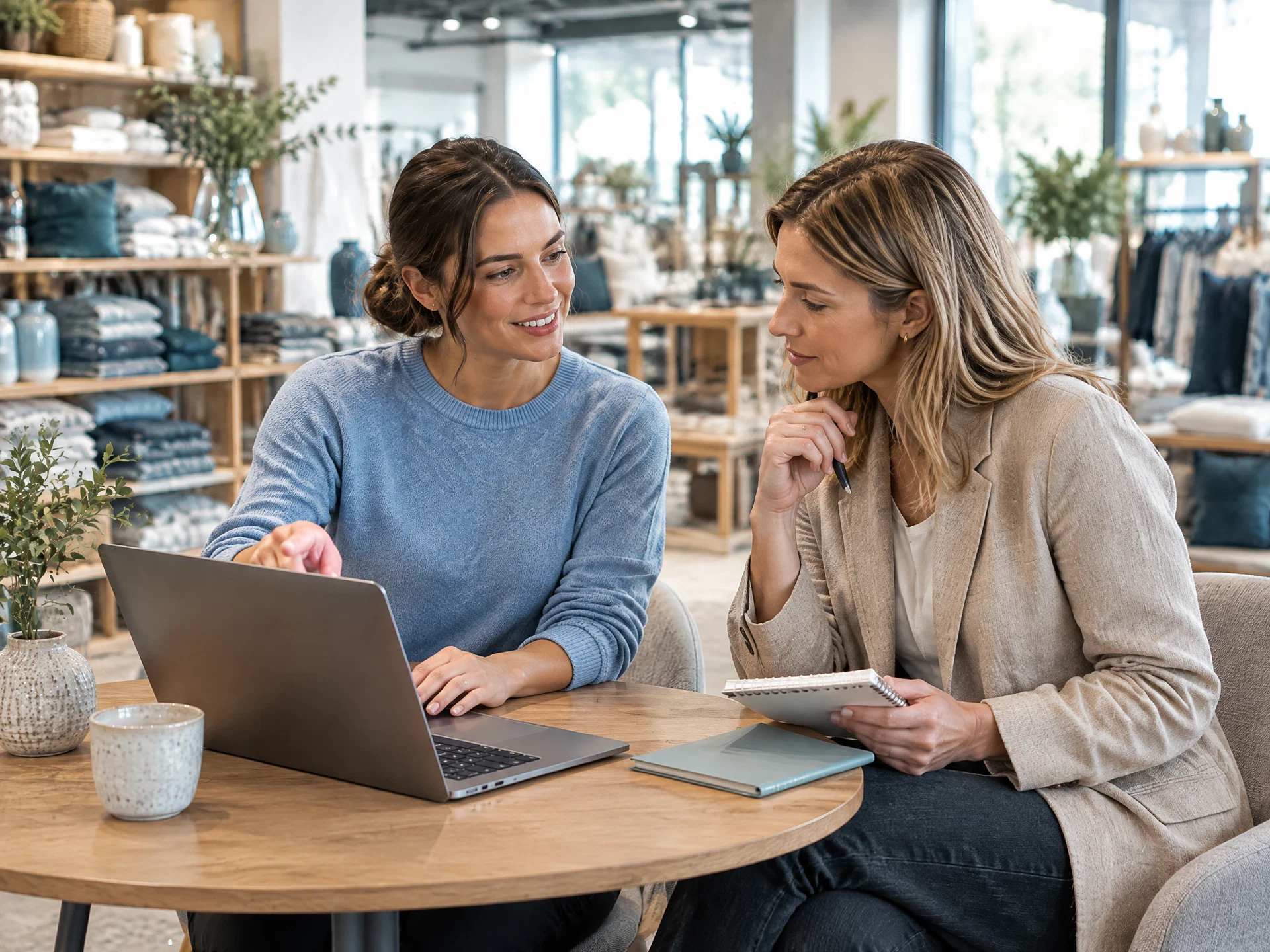 Regional- und Filialleitung vergleichen Bewerbungen am Laptop